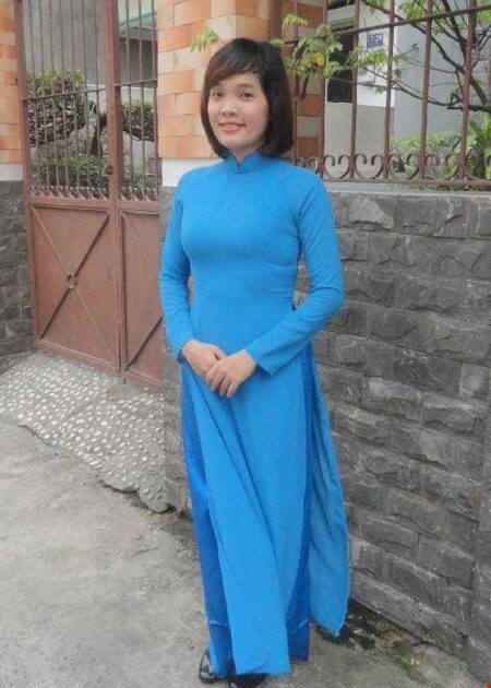 Áo dài nữ chiffon trơn