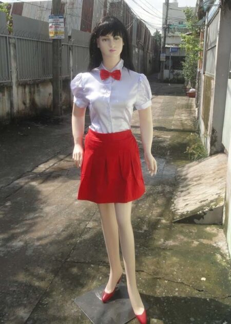 Chân váy xếp ly Kaki màu đỏ
