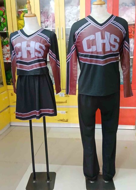 Đồ múa cổ động nam thun đen CHS