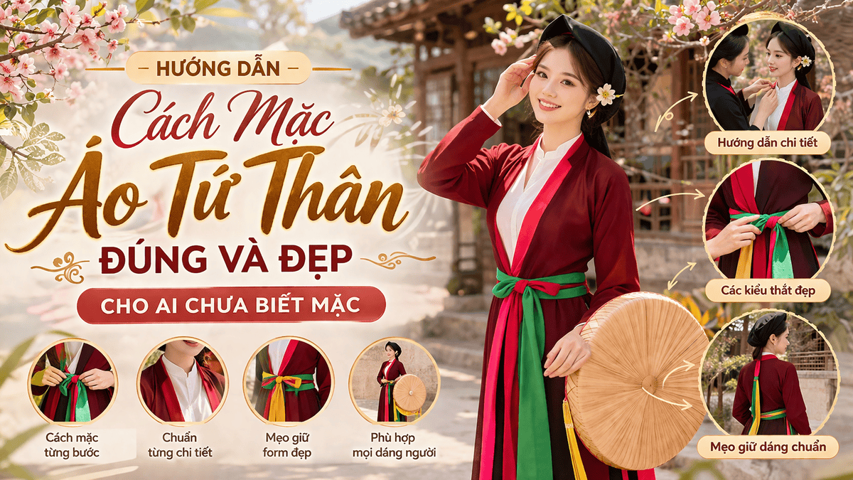 hướng dẫn cách mặc áo tứ thân