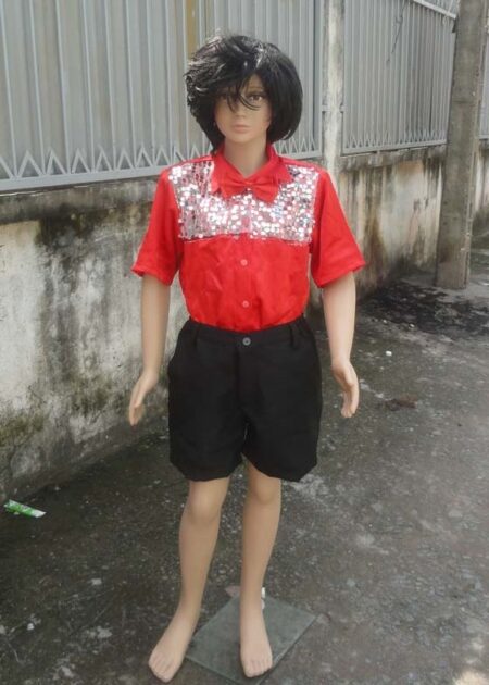 Quần short kaki trẻ em màu đen