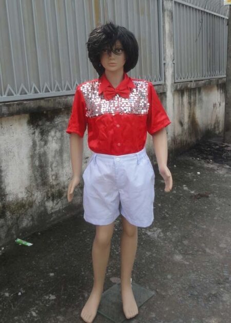 Quần short kaki trẻ em màu trắng
