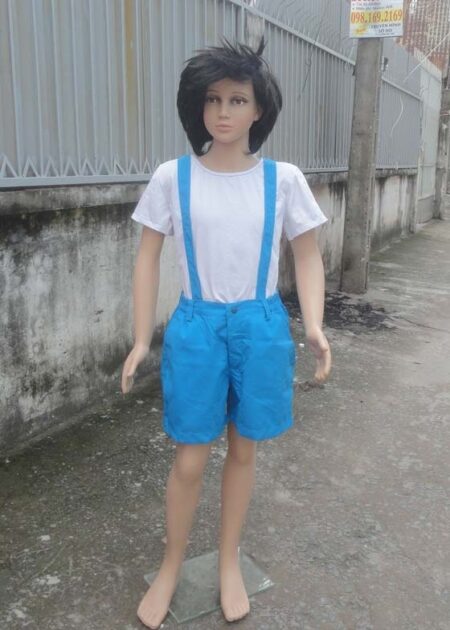Quần short kaki trẻ em màu xanh dương