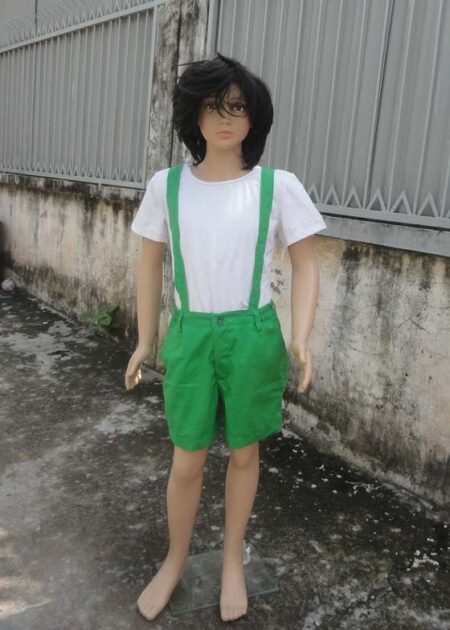 Quần short kaki trẻ em màu xanh lá