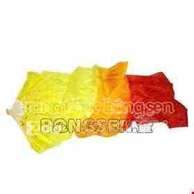 Quạt rũ / Quạt múa lụa dài 140 cm màu đỏ cam vàng