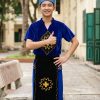 Trang phục Âu Lạc nam nhung xanh có tay