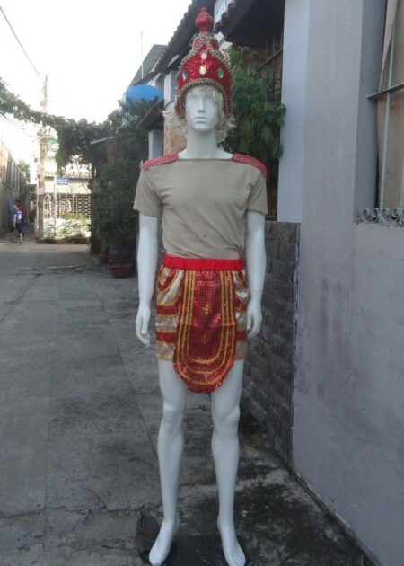 Trang phục múa Champa - Apsara nam màu đỏ