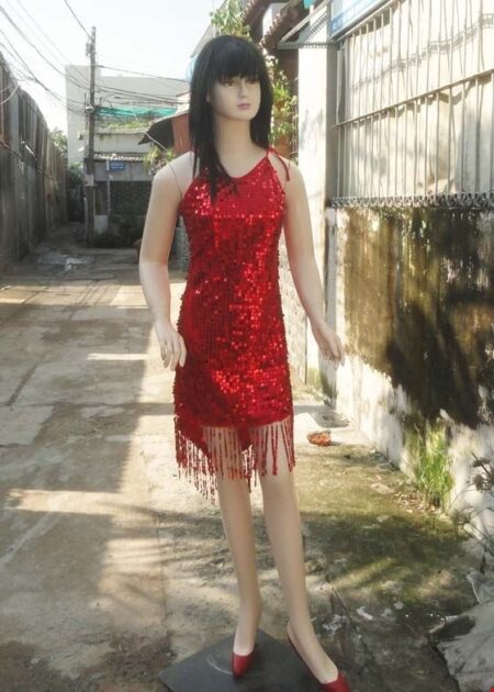 Trang phục nhảy latinh kim sa đỏ
